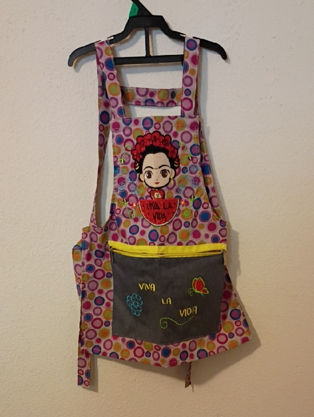 Kids Colorful Frida Kahlo Apron - Pink Multicolor